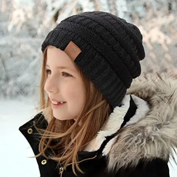 Stylish Kids Satin Lined Winter Hat for Perfect Warmth