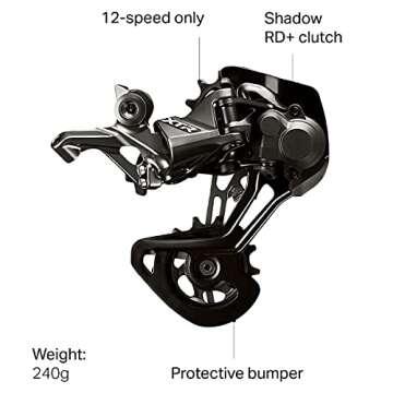 Shimano XTR RD-M9100-SGS Rear Derailleur - 12 Speed, Long Cage, Gray, With Clutch