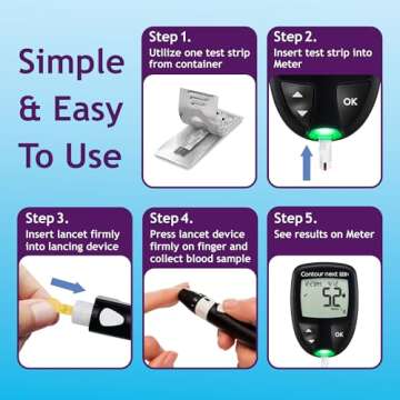 CONTOUR NEXT Blood Glucose Test Strips for Diabetes, 70 Count (Pack of 1)