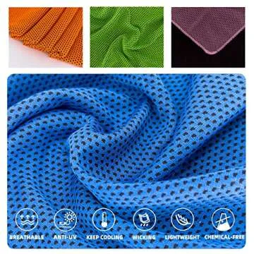 AWOWZ Microfiber Cooling Ice Towel 10 Pack for Sports & More