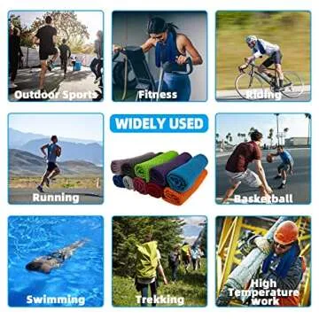AWOWZ Microfiber Cooling Ice Towel 10 Pack for Sports & More