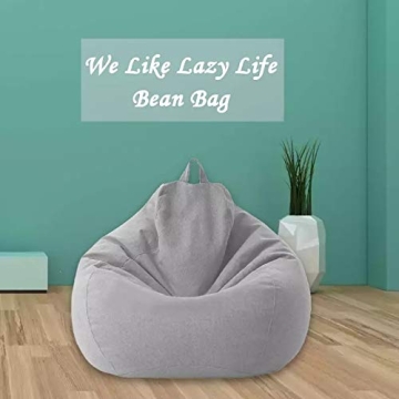 KODENG Large Bean Bag Pouf for Stylish Storage Solutions