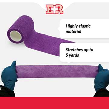 Ever Ready First Aid Self Adherent Cohesive Bandages - 6 Count, Rainbow Colors