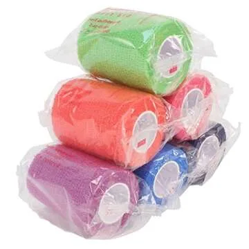 Ever Ready Cohesive Bandages - 6 Color Rainbow Pack