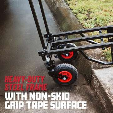 Gator Frameworks All-Terrain Folding Multi-Utility Cart with 30-52” Extension & 500 lbs. Load Capa...