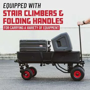 Gator Frameworks All-Terrain Folding Multi-Utility Cart with 30-52” Extension & 500 lbs. Load Capacity (GFW-UTL-CART52AT)