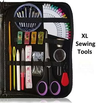 ARTIKA Sewing Kit for Adults and Kids (119 PCS) - Small Beginner Set w/Multicolor Thread, Needles, Scissors, Thimble & Clips - Emergency Repair and Travel Kits - Sewing Accessories and Supplies