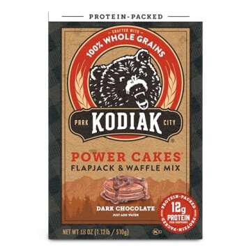 Kodiak Cakes Protein Pancake Power Cakes, Flapjack and Waffle Baking Mix, Dark Chocolate, 18 Ounce (...