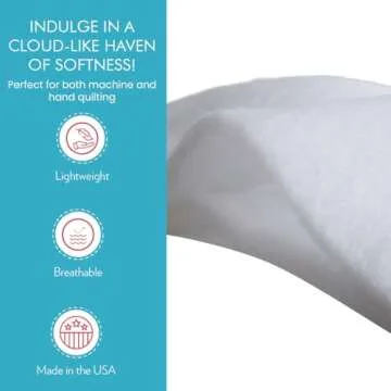 Fairfield Poly-Fil Extra-Loft Quilt Batting, Premium Polyester Batting for Quilting, Ideal for Lap Blankets and Crib-Size Projects, Quilting Supplies, 45" X 60"