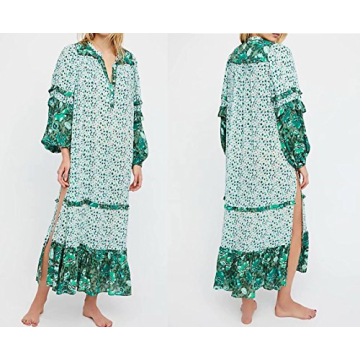 Stylish R.Vivimos Floral Maxi Dress for Summer Style