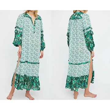 Stylish R.Vivimos Floral Maxi Dress for Summer Style