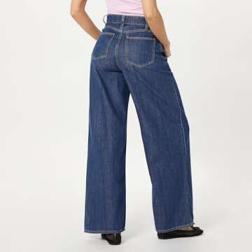 The Drop Women's Alba Wide-Leg Relaxed Denim