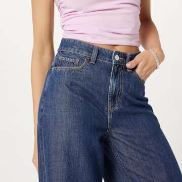 The Drop Women's Alba Wide-Leg Relaxed Denim