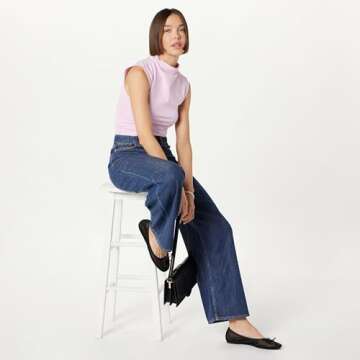 The Drop Women's Alba Wide-Leg Relaxed Denim