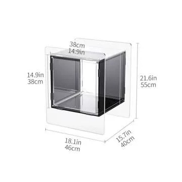 Solaround Acrylic Nightstand with Colorful Storage Shelf