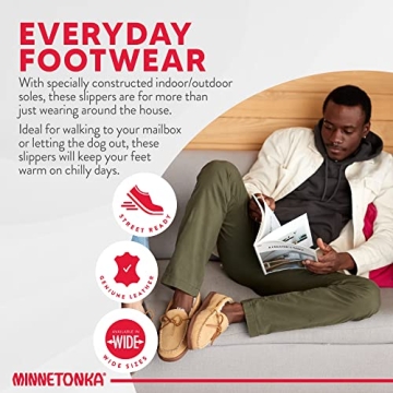 Minnetonka Men's Pile Lined Slippers - Ultimate Comfort and Style