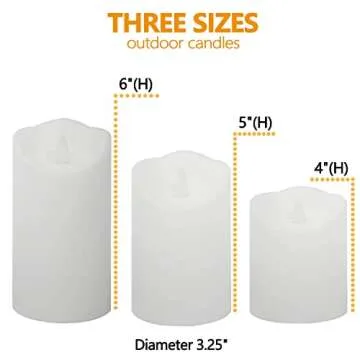 Salipt Flameless Candles Set for Indoor and Outdoor Use