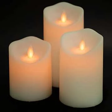 Salipt Flameless Candles Set for Indoor and Outdoor Use