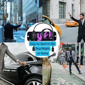 Pink LED Car Light Sign with USB Type-C & Suction Cups
