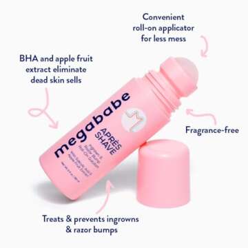 Megababe Après Shave | Post-Shave & Waxing | Ingrown Hair & Razor Bump Roll-On Treatment for Women ...