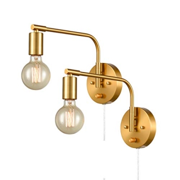 Stylish DANSEER Edison Brass Wall Sconces for Easy Installation