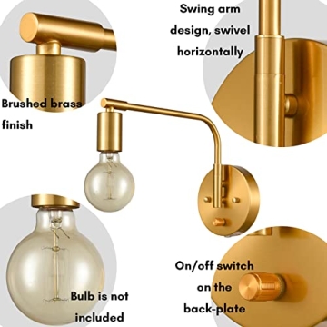 Stylish DANSEER Edison Brass Wall Sconces for Easy Installation