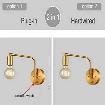Stylish DANSEER Edison Brass Wall Sconces for Easy Installation