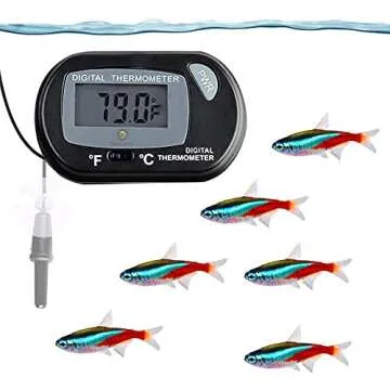 SunGrow Digital Betta Thermometer for Tropical Aquarium Fish - Accurate, Durable & Easy to Use