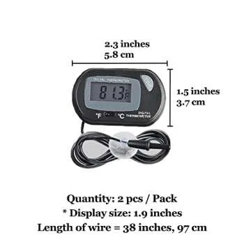 SunGrow Digital Betta Thermometer for Fish Care