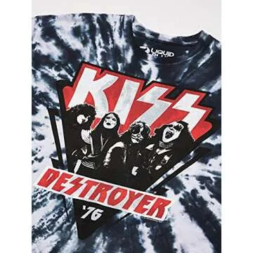 Liquid Blue Kiss Destroyer 1976 Tie Dye T-shirt – Rock It in Style!
