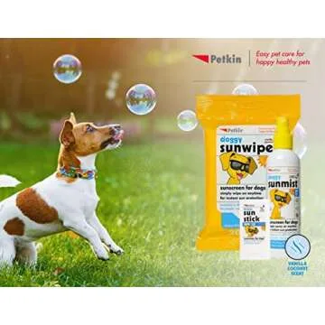Petkin Dog Sunscreen Sunstick – Sunscreen for Dogs and Puppies, SPF 15 – Simply Rub on Anytime for Instant Sun Protection – Vanilla Coconut Scent, .5 oz Net Weight – Ideal for Home or Travel