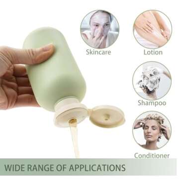 CteaTs 8.8oz Travel Bottles for Toiletries 2 Pcs Travel Shampoo and Conditioner Bottles Refillable Plastic Squeeze Bottles with Flip Cap and Pump Dispenser