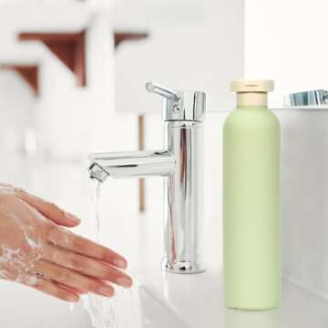 CteaTs 8.8oz Travel Bottles for Toiletries 2 Pcs Travel Shampoo and Conditioner Bottles Refillable Plastic Squeeze Bottles with Flip Cap and Pump Dispenser