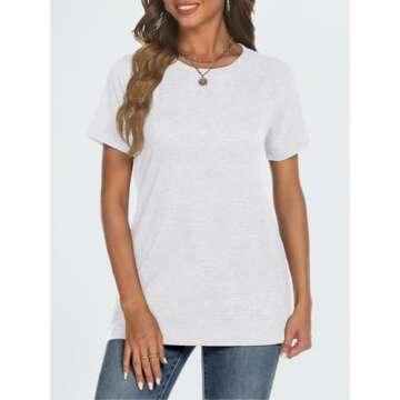 AUTOMET T Shirts Short Sleeve Crewneck Tees for Women Trendy Lightweight Soft Casual Summer Tops Clo...