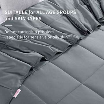 HOMBYS Lightweight Cooling Comforter King Size,100% Rayon Derived from Bamboo Shell Down Alternative Duvet Insert,Grey Soft Summer Comforter for Hot Sleepers,8 Corner Tabs