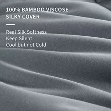 HOMBYS Lightweight Cooling Comforter King Size,100% Rayon Derived from Bamboo Shell Down Alternative Duvet Insert,Grey Soft Summer Comforter for Hot Sleepers,8 Corner Tabs