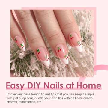 Canvalite French Tip Press on Nails - Easy Gel Nail Tips
