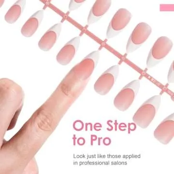 Canvalite French Tip Press on Nails - Easy Gel Nail Tips