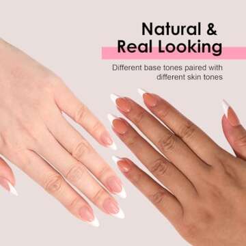 Canvalite French Tip Press on Nails - Easy Gel Nail Tips