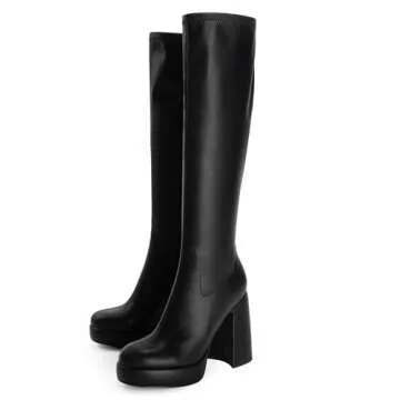 Modatope Platform Knee High Boots for Women - Chic Design