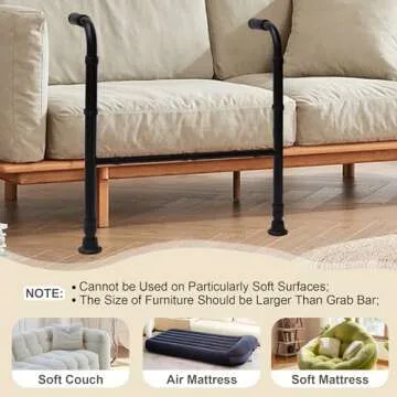 Retaodlth Versatile Stand Assist Aid for Elderly, Adjustable Couch Stand Assist for Enhanced Mobility with Extra Pair of Handles Couch Assist Rails for Elderly Seniors, Patients and Disabled