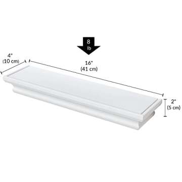 Ballucci Classic Floating Wall Shelves - Set of 2