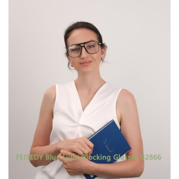 FEISEDY Stylish Blue Light Blocking Glasses for Eye Protection