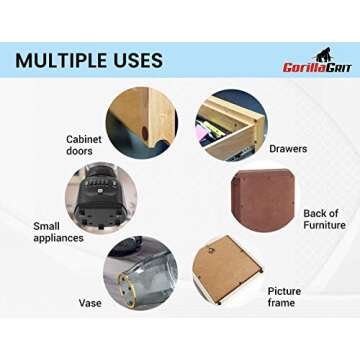 Felt Furniture Pads Dark Brown – 3/8” (10mm) Diameter Small Self Adhesive Felt Bumpers for Kitchen Cabinet Doors, Drawers, Cupboards, Small Appliances – 160 PCs