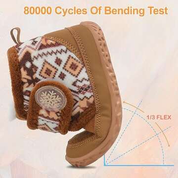 Scurtain Toddler Fur Boots Boy Girl Warm Winter Boots Toddler Fuzzy House Slippers Fall Bedroom Sock Shoes Brown Size