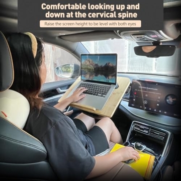 Smiley Car Steering Wheel Laptop Desk with Cooling Fans for Cars