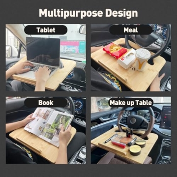 Smiley Car Steering Wheel Laptop Desk with Cooling Fans for Cars