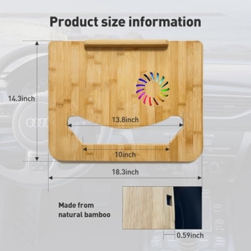 Smiley Car Steering Wheel Laptop Desk with Cooling Fans for Cars