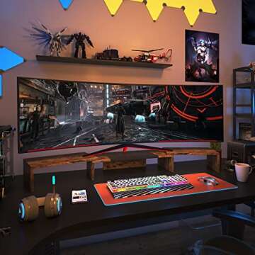 WESTREE Triple Dual Monitor Stand Riser, Extra Long Monitor Stand for 1~2~3 Monitors, Monitor Stand ...