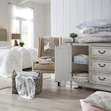 Laura Ashley Full Cotton Flannel Sheet Set for Cozy Nights